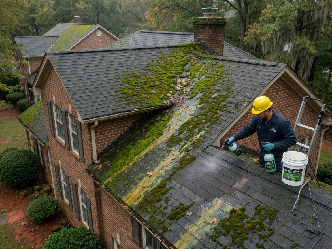 Controlling Moss and Algae on Roofs in Virginia's Damp Climate